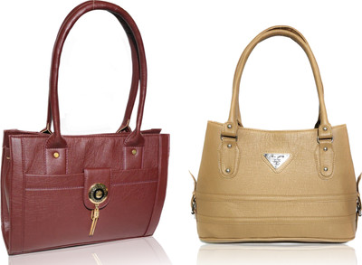 

AZED Collections Hand-held Bag(Brown, Khaki)