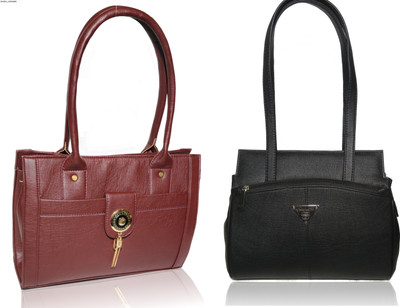 

AZED Collections Hand-held Bag(Brown, Black), Black;brown