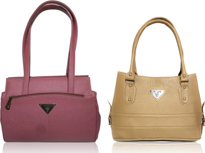 

AZED Collections Shoulder Bag(Purple, Khaki), Khaki;purple