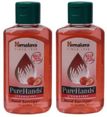 

Himalaya Pure Hand Sanitizer Set of 2 packs 100 ml each strawberry fragrance Total 200 ml(200 ml, Bottle, Pack of 2)