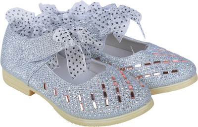 

LNG Lifestyle Girls Velcro Ballerinas(Silver