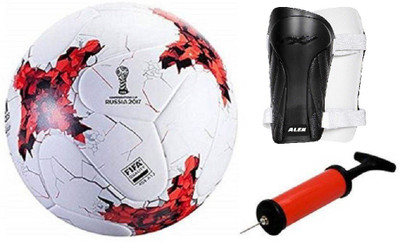 

ALEN Russia Red 2017 WC Football + ShinGaurd+ Air Pump Kit Football Kit