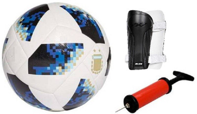 

ALEN StarTel Blue WC 2018 Football + ShinGaurd+ Air Pump Kit Football Kit