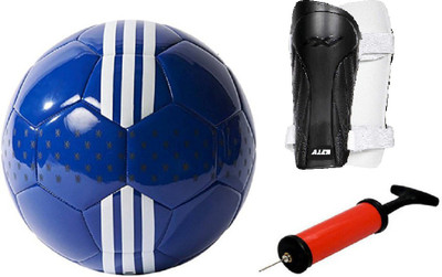 ALEN Blue SeaChel WC Football + ShinGaurd+ Air Pump Kit Football Kit