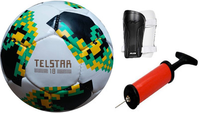 

ALEN Startel Green Football + ShinGaurd+ Air Pump Kit Football Kit