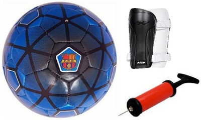 

ALEN BCF Blue Football + ShinGaurd+ Air Pump Kit Football Kit