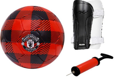 

ALEN Manchester Red Football + ShinGaurd+ Air Pump Kit Football Kit