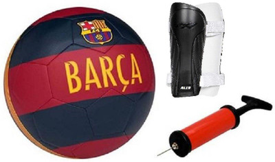 

ALEN Barcsa Red Football + ShinGaurd+ Air Pump Kit Football Kit