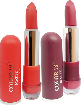 

Color18 HD Matte Super Stay for Smooth Lips (c02+09)(Pink, Purple)