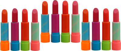 

firstzon™ COLOURED LIP BALM LIPSTICK SET OF 12 ORANGE, STRAWBERRY, LEMON(Pack of: 12, 3 g)