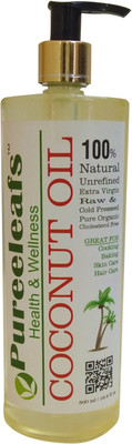 

Pureeleafs ORGANIC EXTRA VIRGIN COCONUT OIL 500 ML(500 ml)