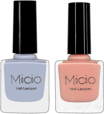 

Micio Luxurious Collection of Glossy Nail Lacquer Arctic, Nude Elegance(Pack of 2)