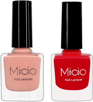 

Micio Luxurious Collection of Glossy Nail Lacquer Nude Elegance, Bloody Mary(Pack of 2)