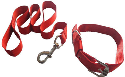 

prince products 013 Dog Collar & Leash(, Red