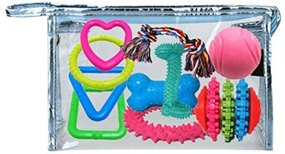 

Jainsons Pet Products Jainsons Pet Products Dog & Puppy Rubber Chew Toys, Ball And Cotton Bone Chew Toy 10pcs Rubber Chew Toy For Dog