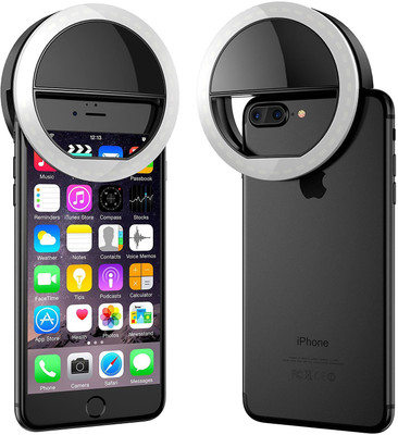 

ELV Night LED Selfie Flash Light For All Smartphones, Tablets and Laptops - Ring Flash(Black)