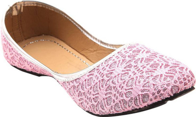 

Ethnic Fabric juti Jutis For Women(Black, Pink