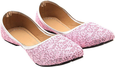 

Ethnic Fabric Jutis Party Wear For Women(Pink