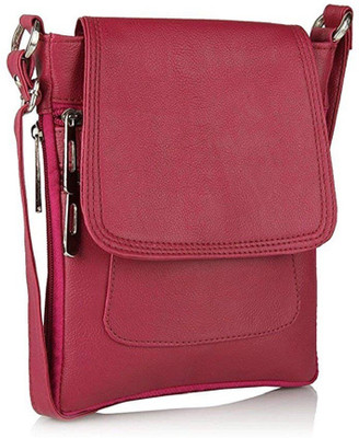 

Sameerr Collection Women Casual Maroon PU Sling Bag