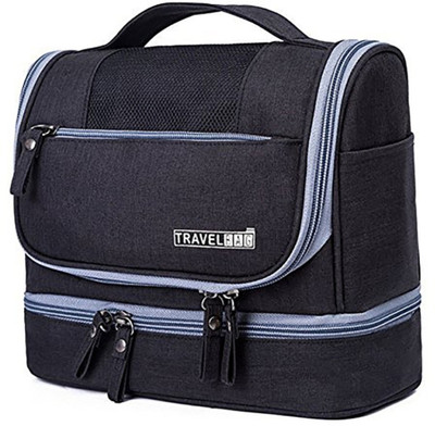 

House Of Sensation Makeup Cosmetic Bag Waterproof Organizer for Men and Women Small Travel Bag(Black)