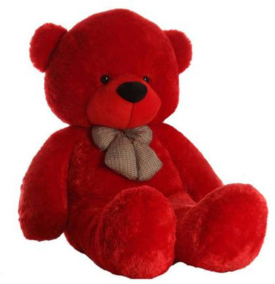 

TEDDY WEDDY Cute Bootsy Red 3 FT Huggable And Loveable For Someone Special Baby Bear Teddy Bear - 90 cm(Red)