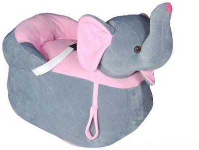 

Samaaya Elephant shape soft toy chair/seat for baby sitting - 34 mm(Grey)