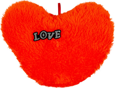 

Unicorn Soft Toys love Printed Heart Pillow - 30 cm(Orange)