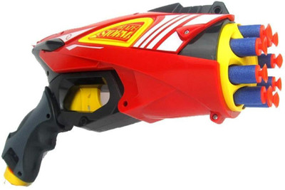 

Toyshine Auto Reload Gizmo Foam Blaster Gun Toy, Safe and Long Range, 20 Bullets { RED }(Multicolor)