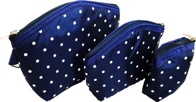 

FORE TREND Polkadot Travelling Kit Box Set of 3 Pcs(Blue)