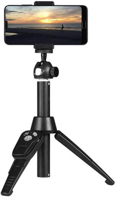 

e-Brain Technocrafts Bluetooth Tripod Stick With Rechargeable Remote Tripod(Black, Supports Up to 750)