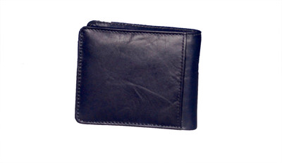 

SAM Men Blue Genuine Leather Wallet(3 Card Slots)
