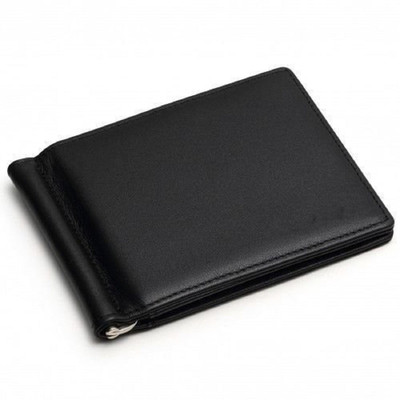 

shar Men Black Genuine Leather Money Clip(6 Card Slots)