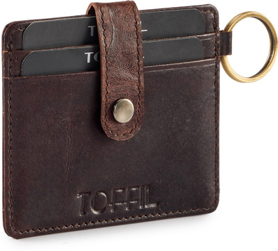 

Toffil Girls Casual Brown Genuine Leather Card Holder(2 Card Slots), D.brown