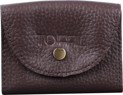 

Toffil Men Black Genuine Leather Card Holder(9 Card Slots), Brown