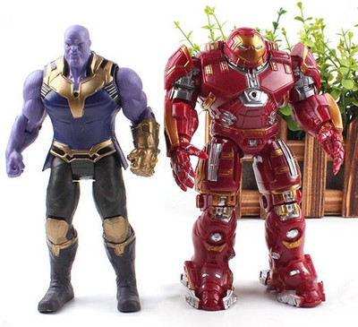 

imodish Avengers Infinity War Set Of 2 Pcs. Iron Man Hulk Buster And Thanos 18 Cms. Action Figure With LED Light(Multicolor)