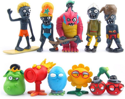 

imodish Plants VS Zombies 2 Sunflower, Cherry Bomb, Squash, Flaming Pea, Infi-Nut And Zombies 3-7 Cms. Action Figure(Multicolor)