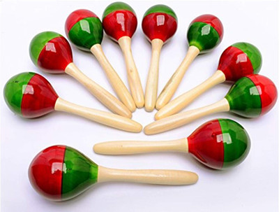 

Simple Days Wooden Toy Rumba Egg Shaker Rattle Rattle(Multicolor)