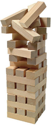 

Amazia Tall tumbling Tower Wooden Stacking Blocks for kids. (48 Pcs)(Multicolor)