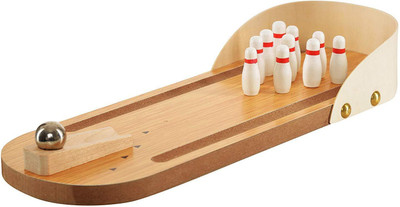 

Simple Days Wooden Mini Bowling Game Tabletop Toy Set for Adults and Kids Board Game