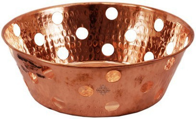 

IndianArtVilla Copper Bread Basket(Brown)