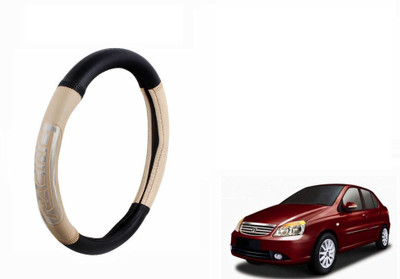 CARIZO Steering Cover For Tata Indigo CS(Black, Beige, Leatherite)