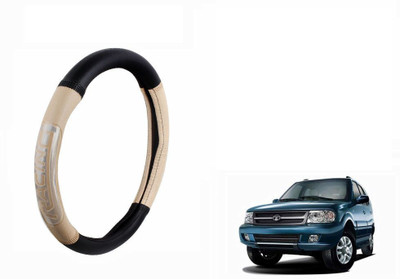 CARIZO Steering Cover For Tata Safari(Black, Beige, Leatherite)