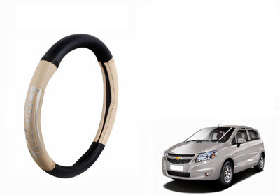 CARIZO Steering Cover For Chevrolet Sail UVA(Black, Beige, Leatherite)