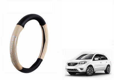 CARIZO Steering Cover For Renault Koleos(Black, Beige, Leatherite)