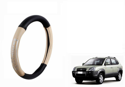 CARIZO Steering Cover For Hyundai Tucson(Black, Beige, Leatherite)