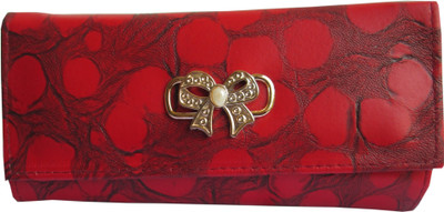 

CHERRY BLUE Casual Red Clutch