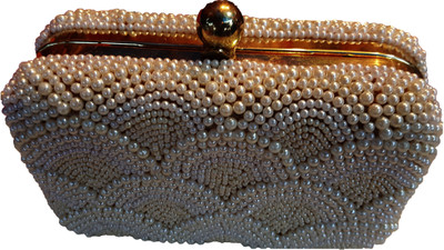 

The Indian Handicraft Store Party White Clutch