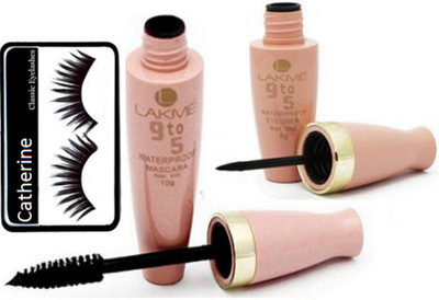 

catherine Eyelashes And 9to5 Waterproof Eyeliner & Mascara(Set of 3)