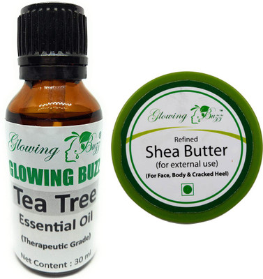 

Glowing Buzz Combo of tea tree essential oil and shea butter(Set of 2)