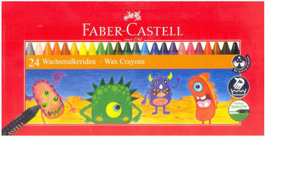 Faber-Castell 24 Wax Crayons (75mm)(Assorted)